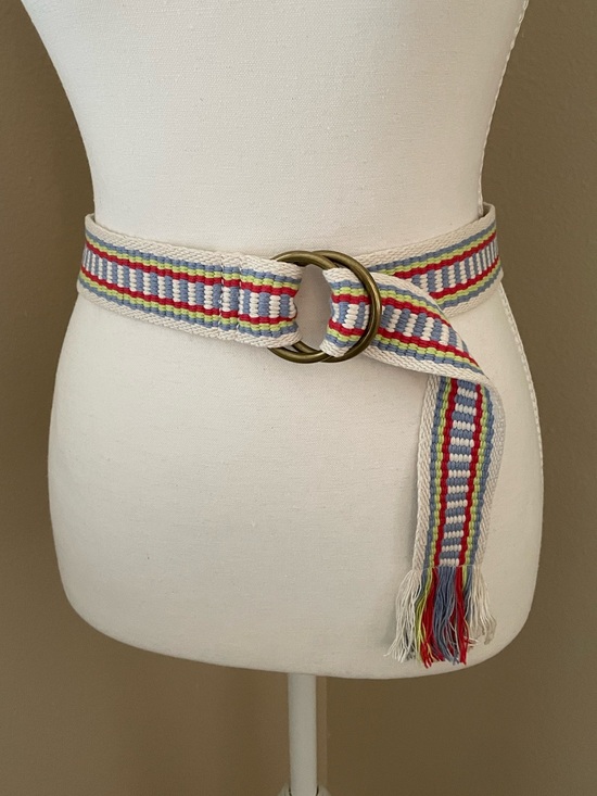 Accessories - Multi Colored Woven Fabric Belt